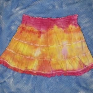 Sunset Tie Dyed Justice Skirt Girls Size 8